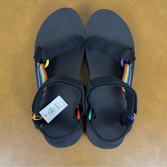 Teva Mid Universal Pride Platform Black/Rainbow‎ Sandal Size 14 Men main image 9